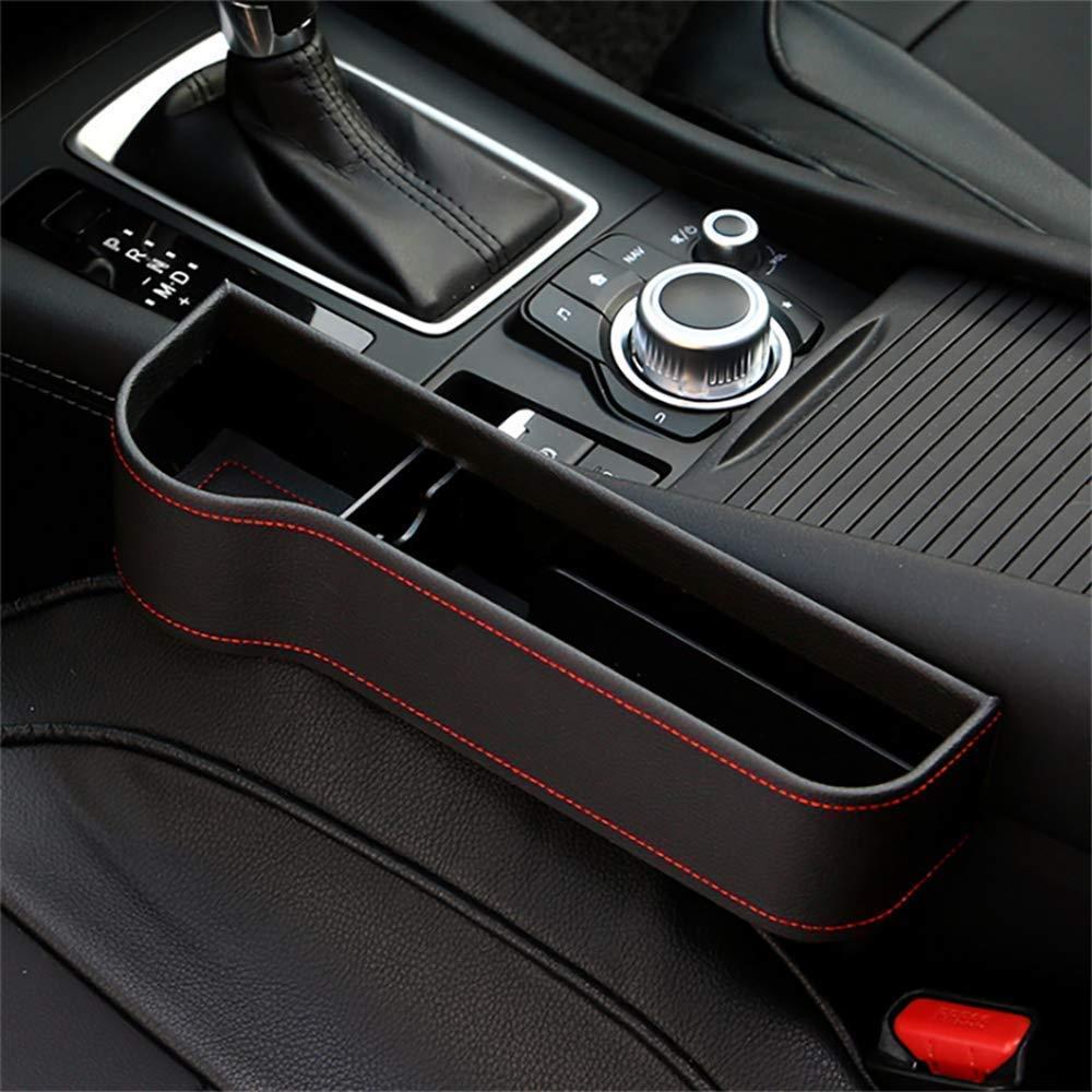 PU Leather Car Seat Side Organizer with Bottle Holder/Cup Holder