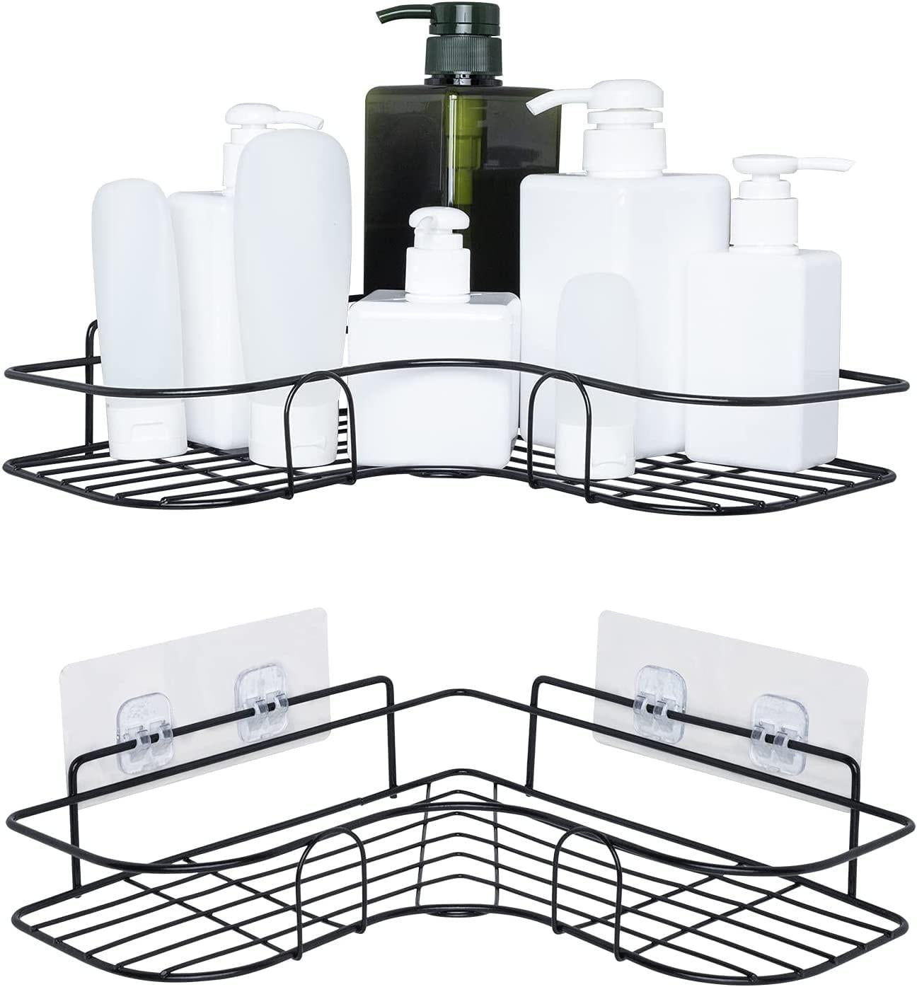 Stainless Steel Self-Adhesive Corner Shelf: Kitchen & Bathroom Organizer